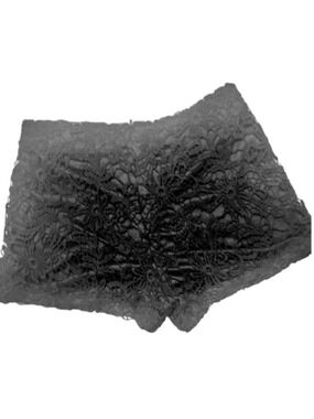 Max and Riley Black High Waisted Crochet Floral Lace Short